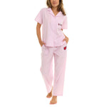 Keith Haring Women's Notch Collar Pajama Set, 2-piece