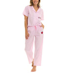 Keith Haring Women's Notch Collar Pajama Set, 2-piece