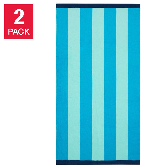 Home Inspiration Cabana Beach Towel, 2-pack