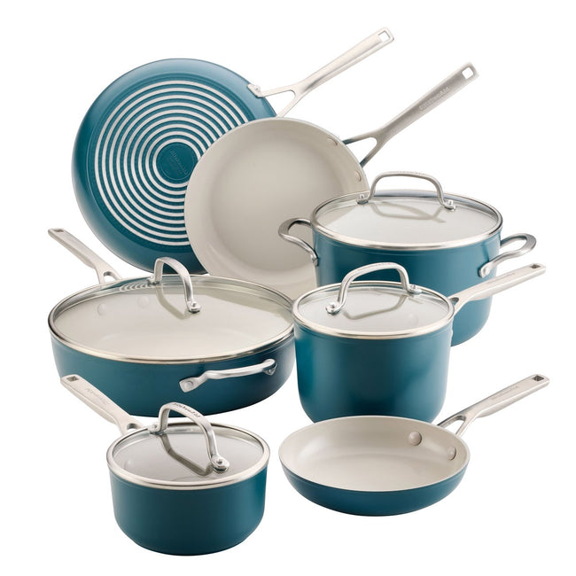 Kitchen Aid Hard Anodized Ceramic Cookware Set, 11-pieces
