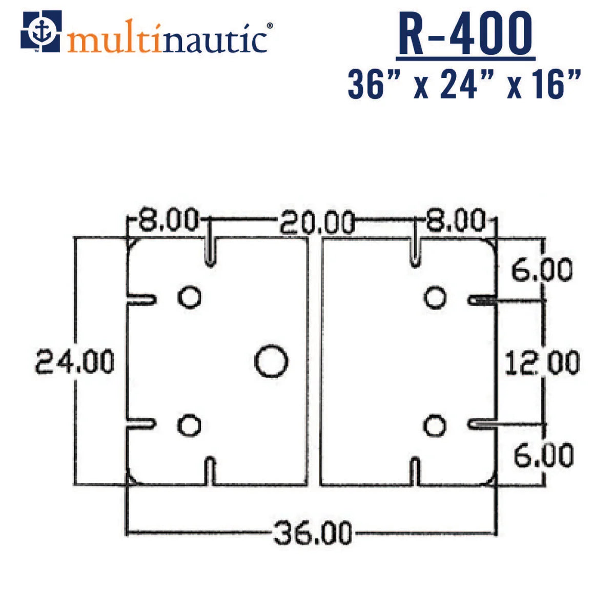 Multinautic R-400 Foam Filled Dock Float