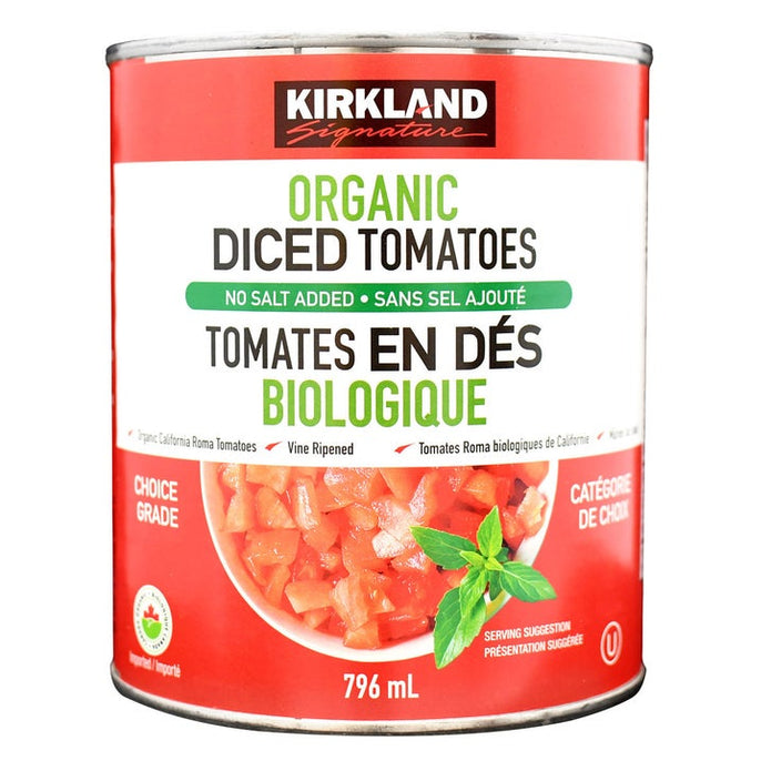 Kirkland Signature Organic Diced Tomatoes, 8 × 796 mL
