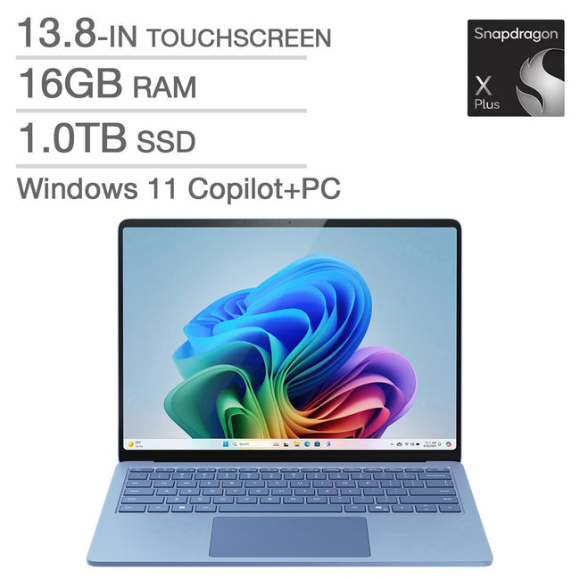 Microsoft Surface Laptop Copilot+ PC 13.8-in. Touchscreen Laptop, Qualcomm Snapdragon X Plus – 16GB RAM, 1TB SSD