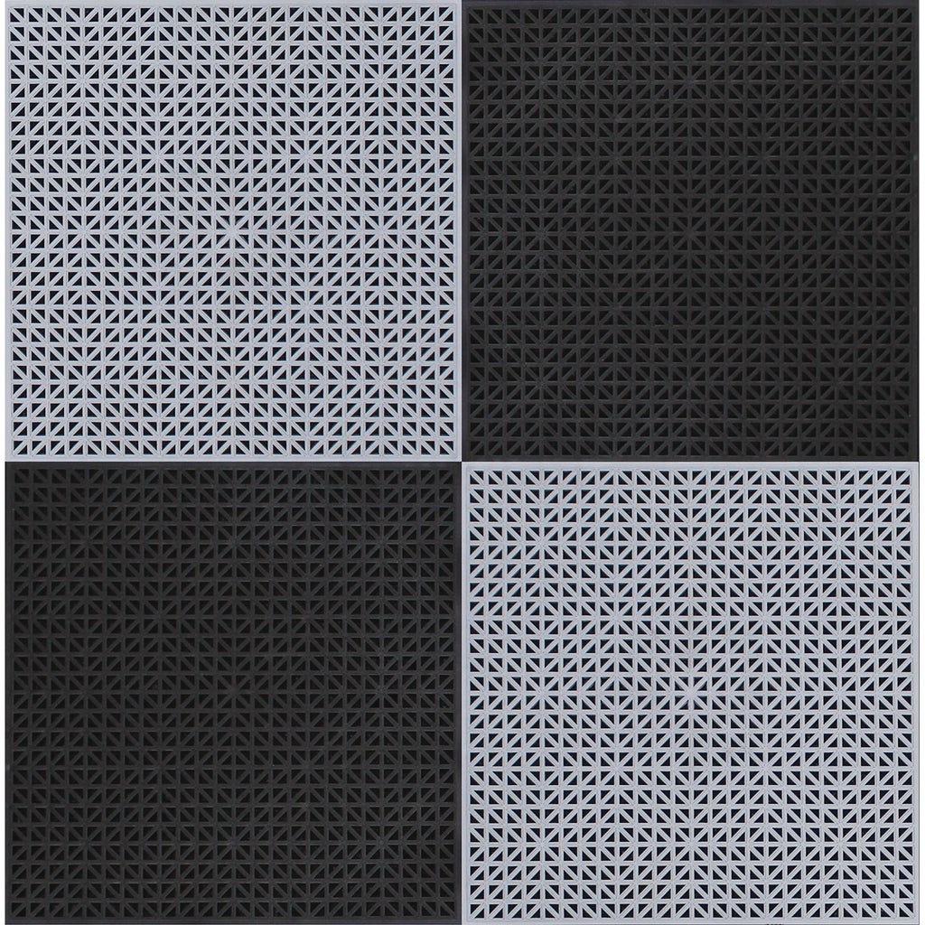Ultralock Black and Grey Perforated Garage Tiles