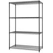 TRINITY 4-Tier NSF Black Shelving Rack
