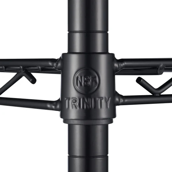 TRINITY 4-Tier NSF Black Shelving Rack