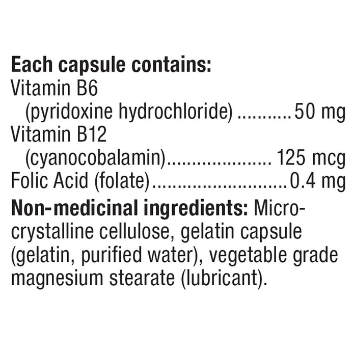 webber naturals B6, B12 with Folic Acid -- 3 x 120 Capsules