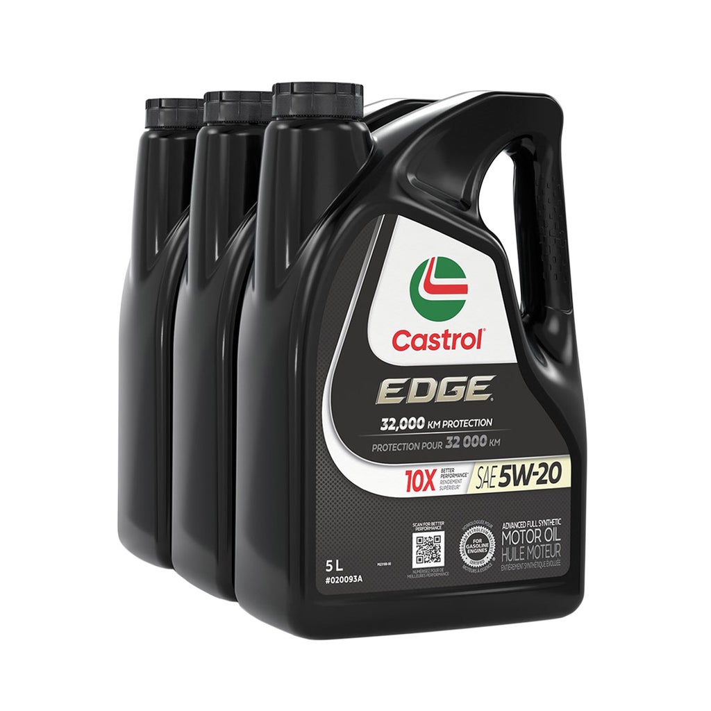 Castrol Edge 5W20 Full Synthetic Engine Oil 3-pack, 5L Jug