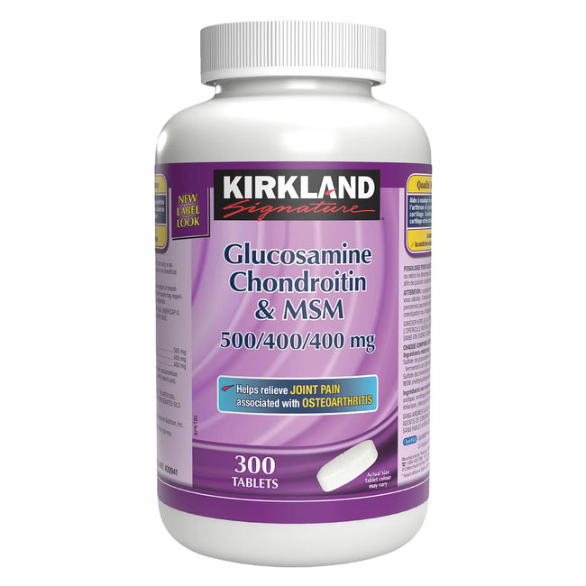 Kirkland Signature Glucosamine, Chondroitin & MSM 500/400/400 mg, 300 Tablets