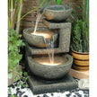 3-bowl Fountain with Warm White Lights