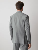 Grey Slim-Fit Wool Suit Blazer