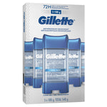 Gillette Antiperspirant Deodorant, Clear Gel, Cool Wave, 5 X 108 g