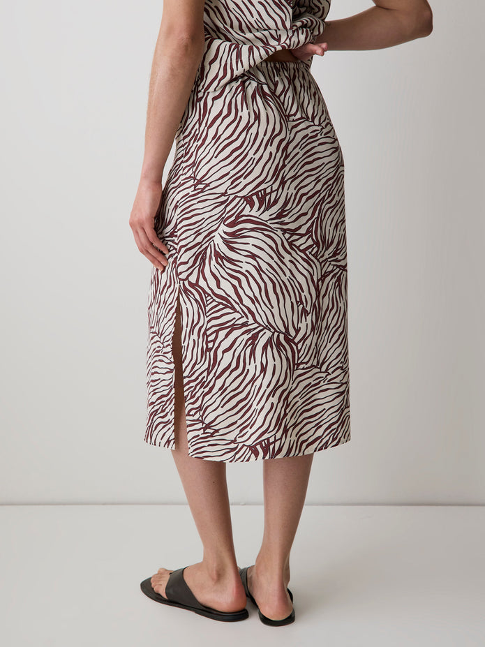 High-Rise Straight Midi Skirt
