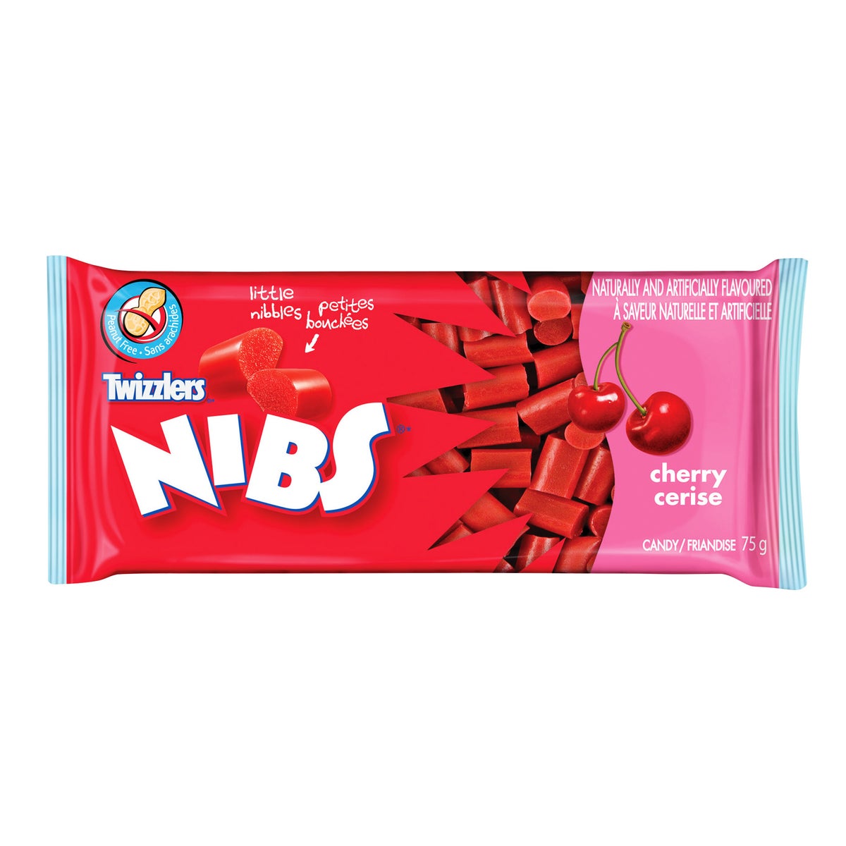 Twizzlers Nibs, Cherry Candy, 24 × 75 g
