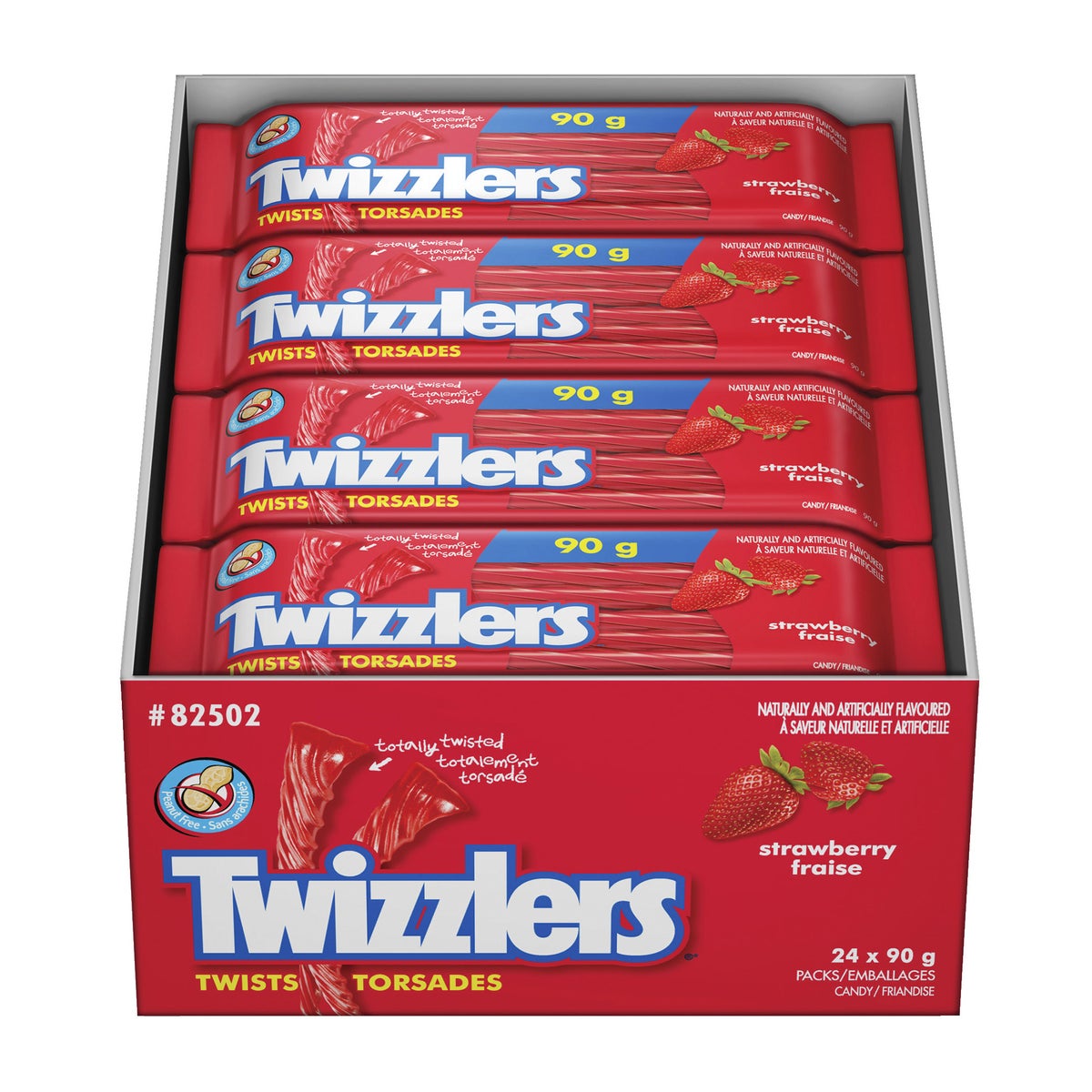 Twizzlers Twists, Strawberry Candy, 24 × 90 g