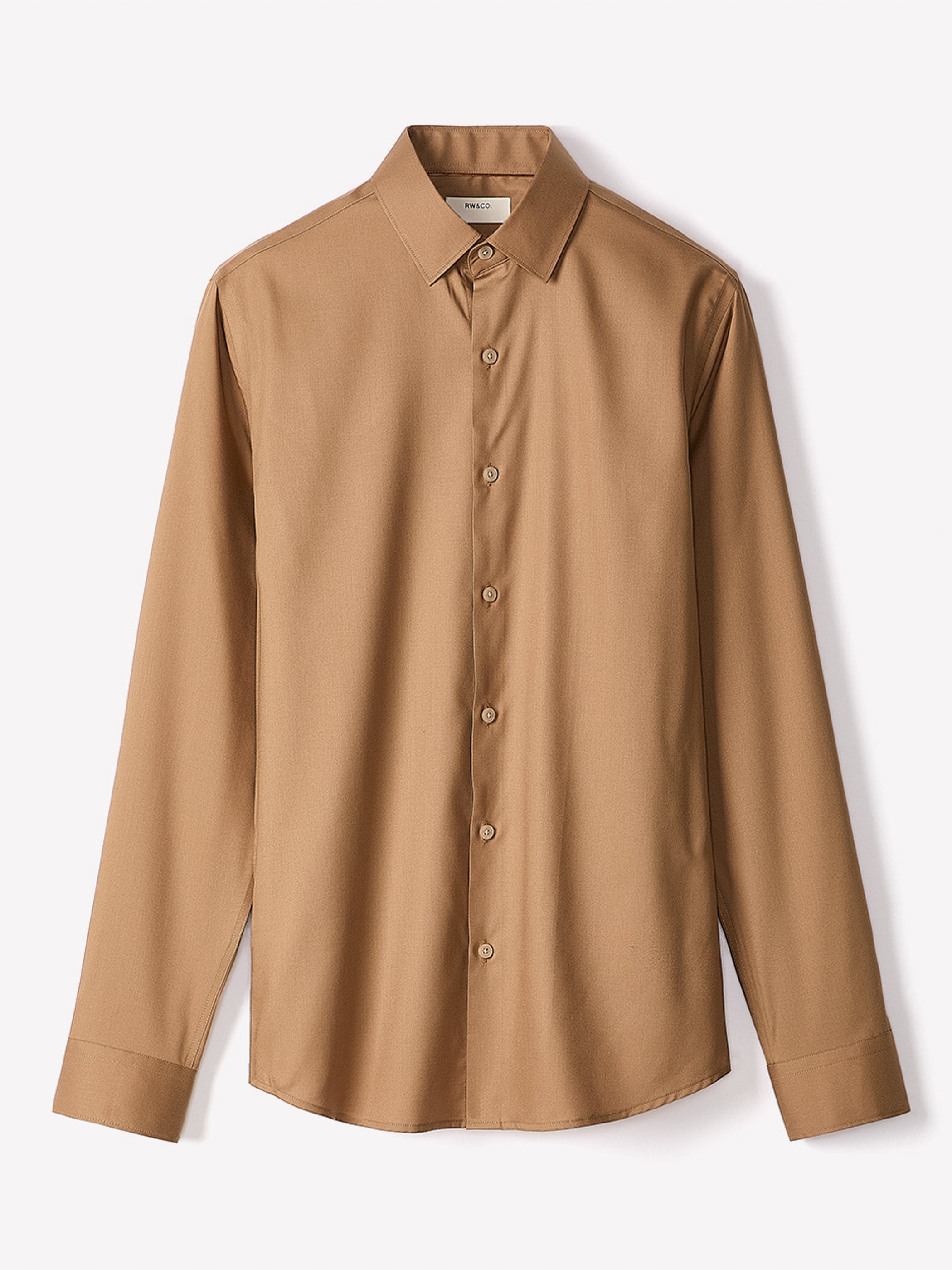 Slim-Fit Solid Twill Dress Shirt