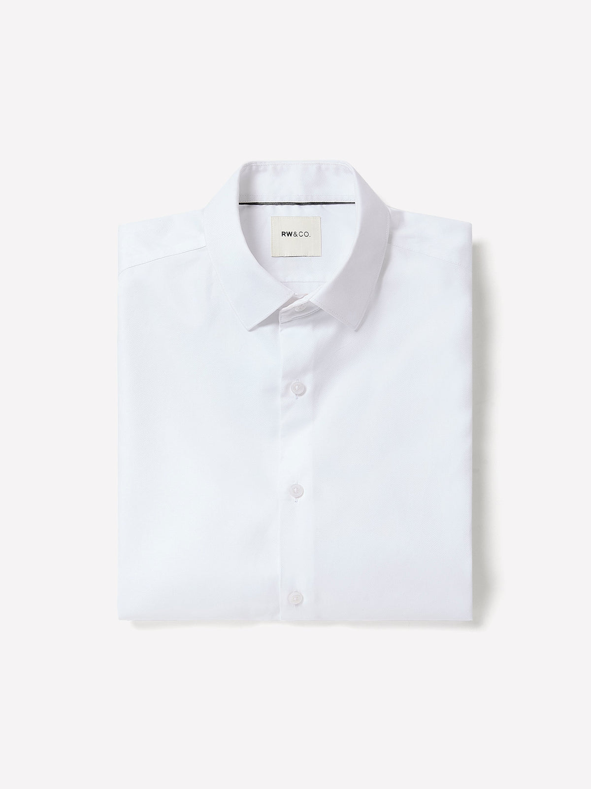 Tailored Fit Solid Twill Dress Shirt
