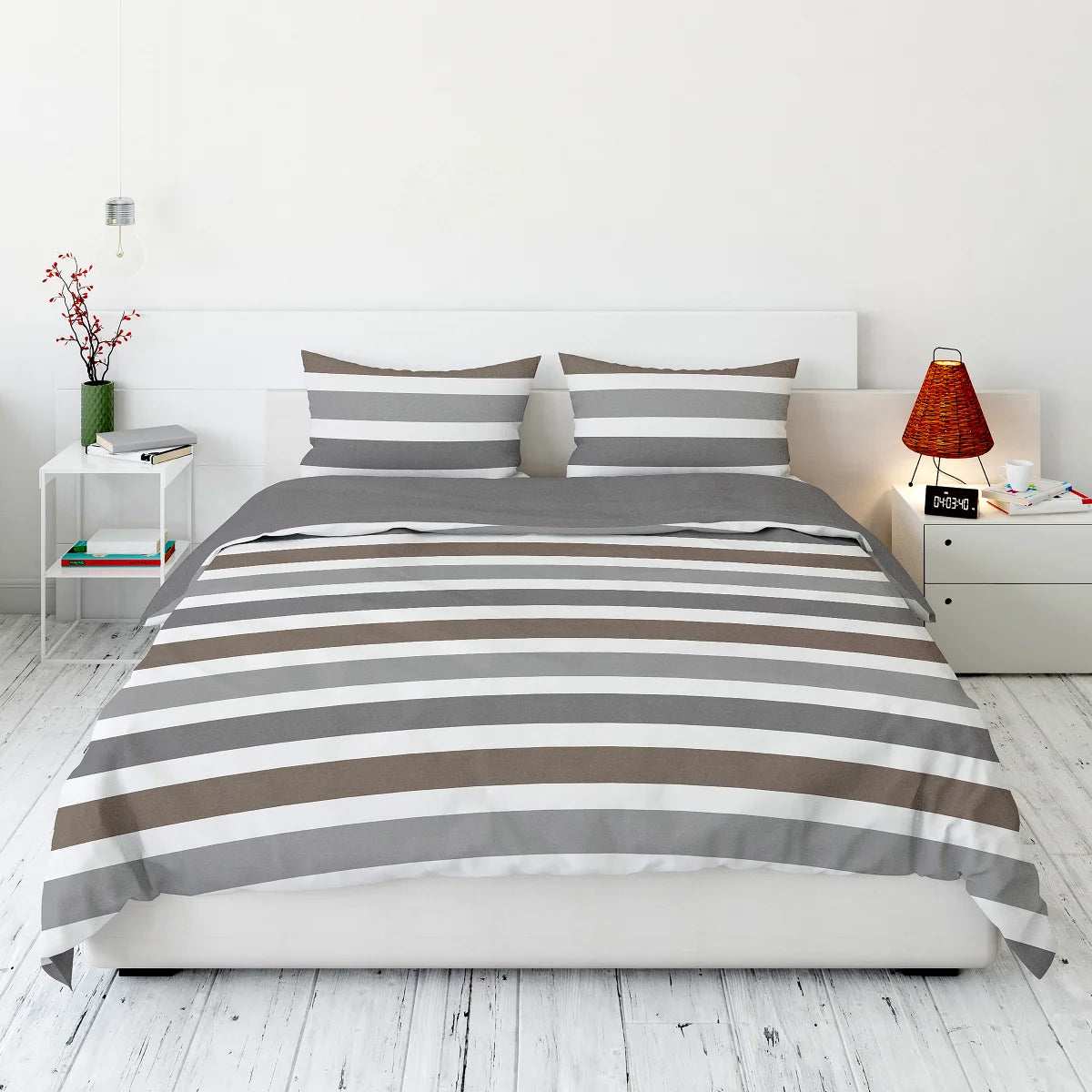Swiss Collection 3-piece Reversible Duvet Cover Set