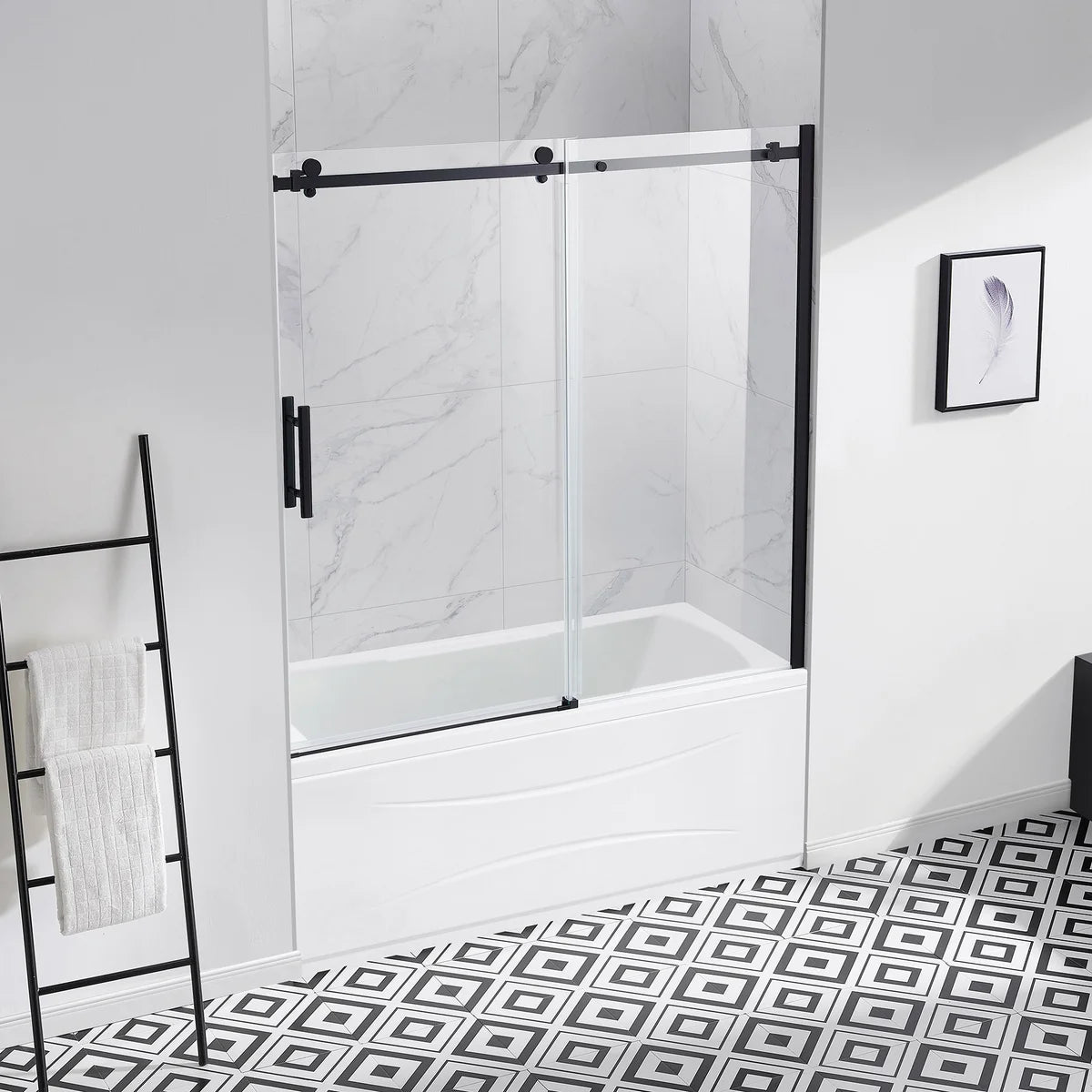 OVE Decors Kelsey 60 in. Sliding Bathtub Door