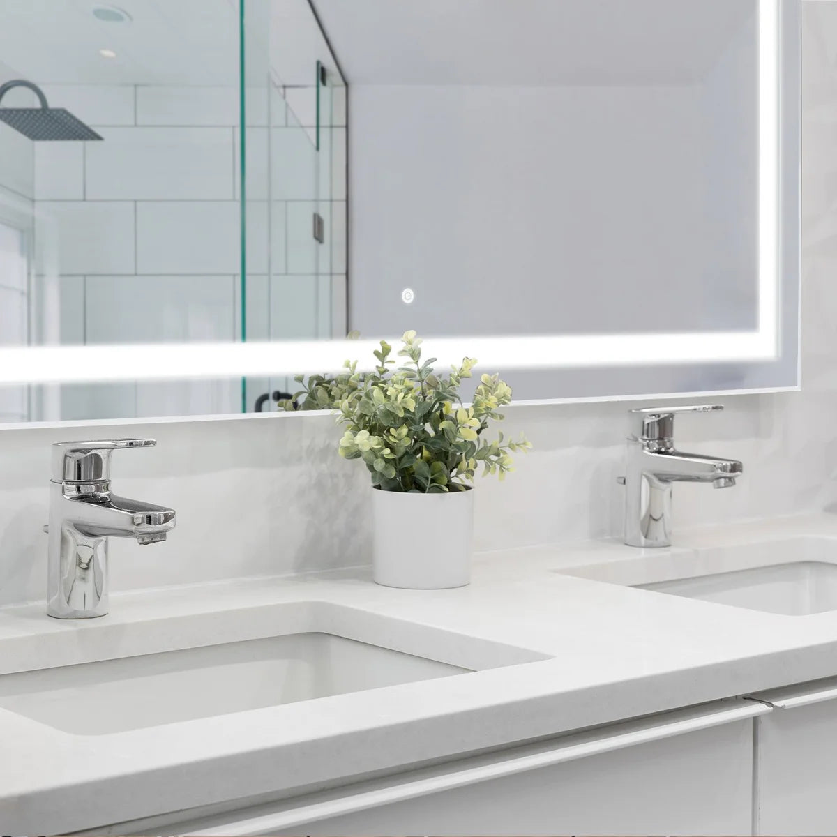 WarmlyYours Audrey Rectangular LED Mirror