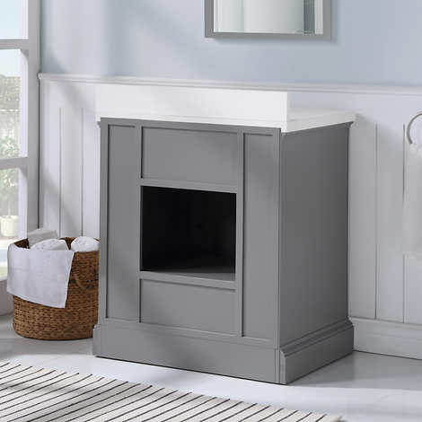 Northridge Home Augusta 30 in. Louvered Reversible Door Bathroom Vanity