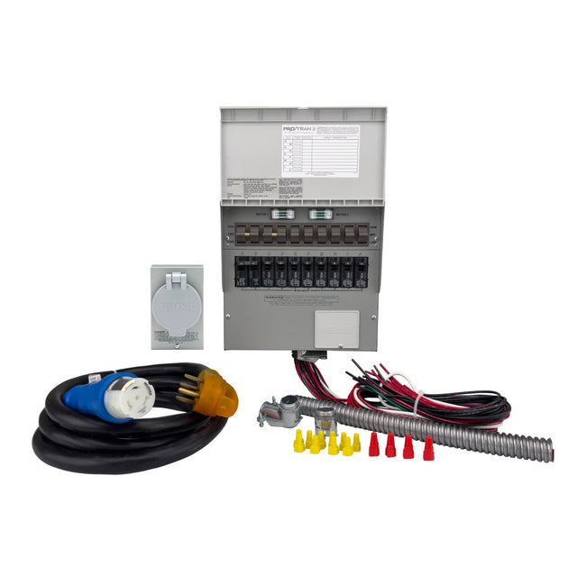 10-Circuit 50A Generator Transfer Switch Complete Kit
