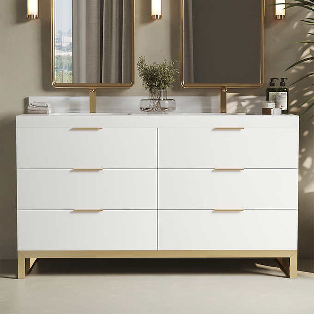 Forestmade Haldon 60 in. Double Vanity With Quartz Counter Top