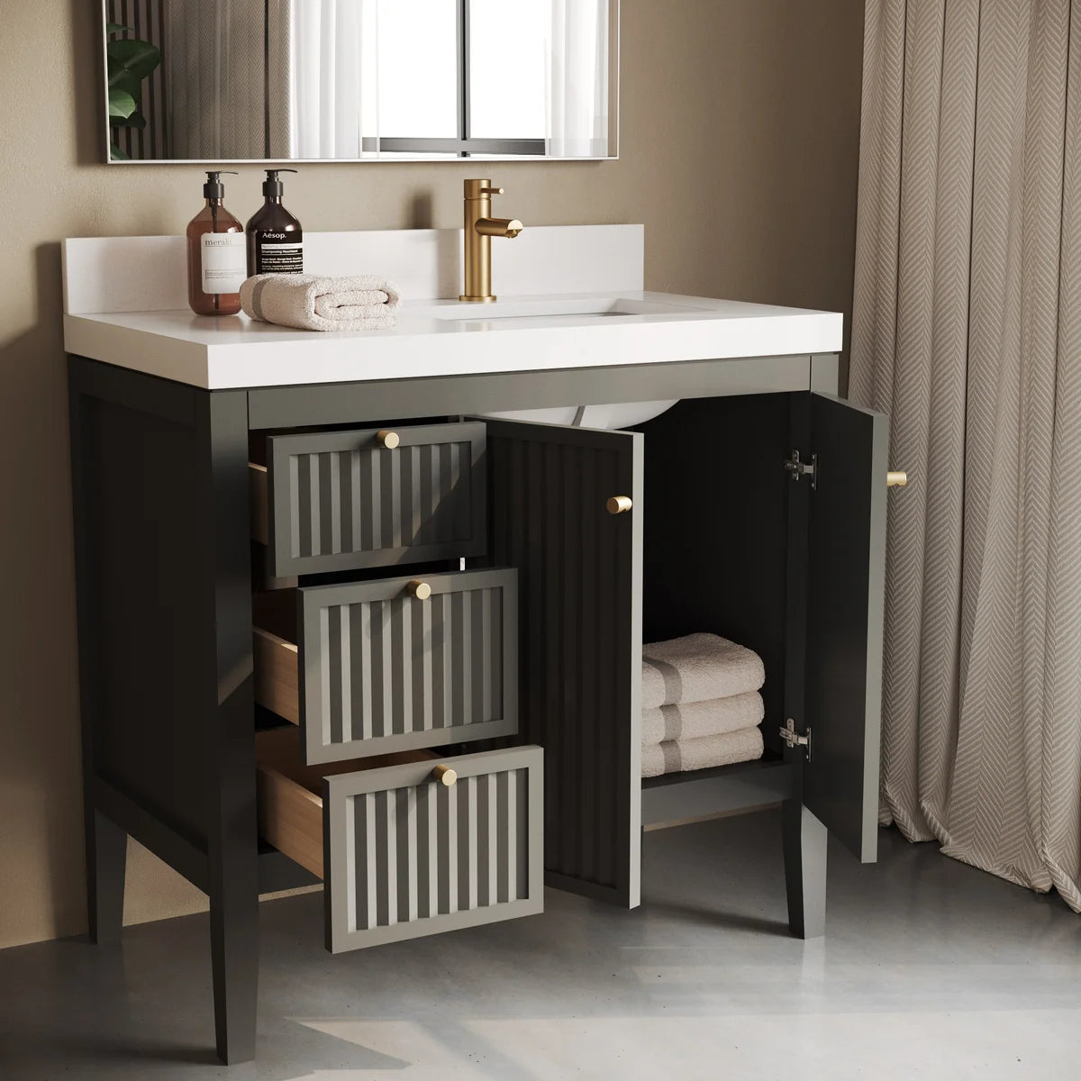 Forestmade Davos Bathroom Vanity in Grey