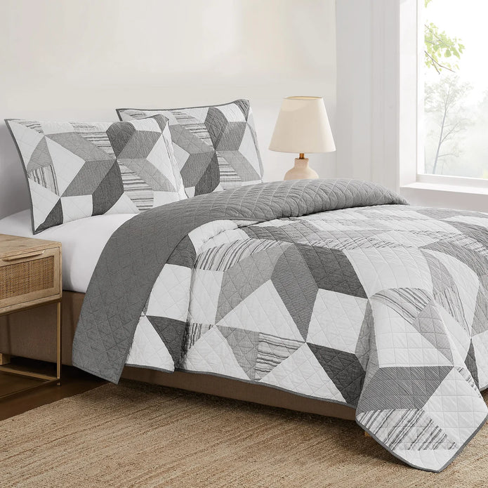 Origami Patchwork Quilt Set, 3-piece