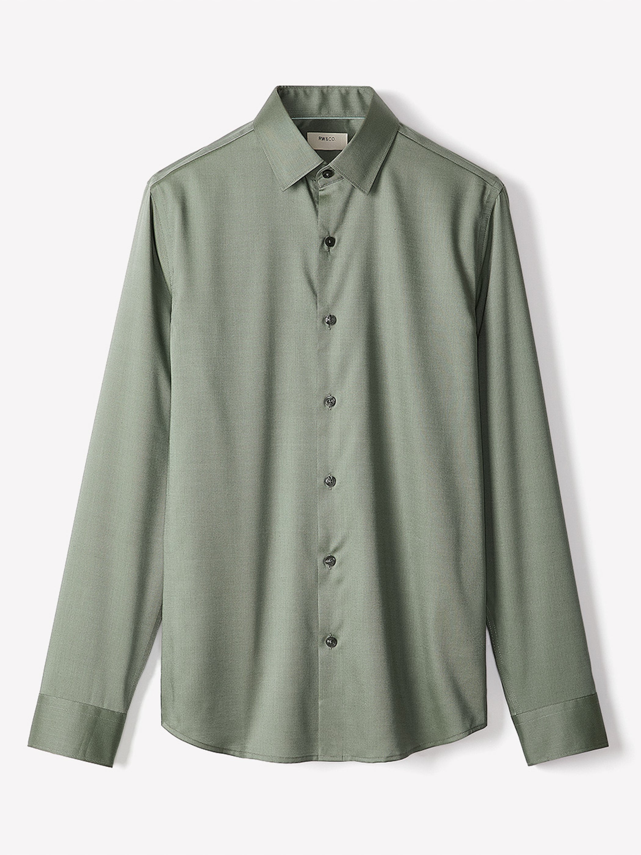 Slim-Fit Solid Twill Dress Shirt