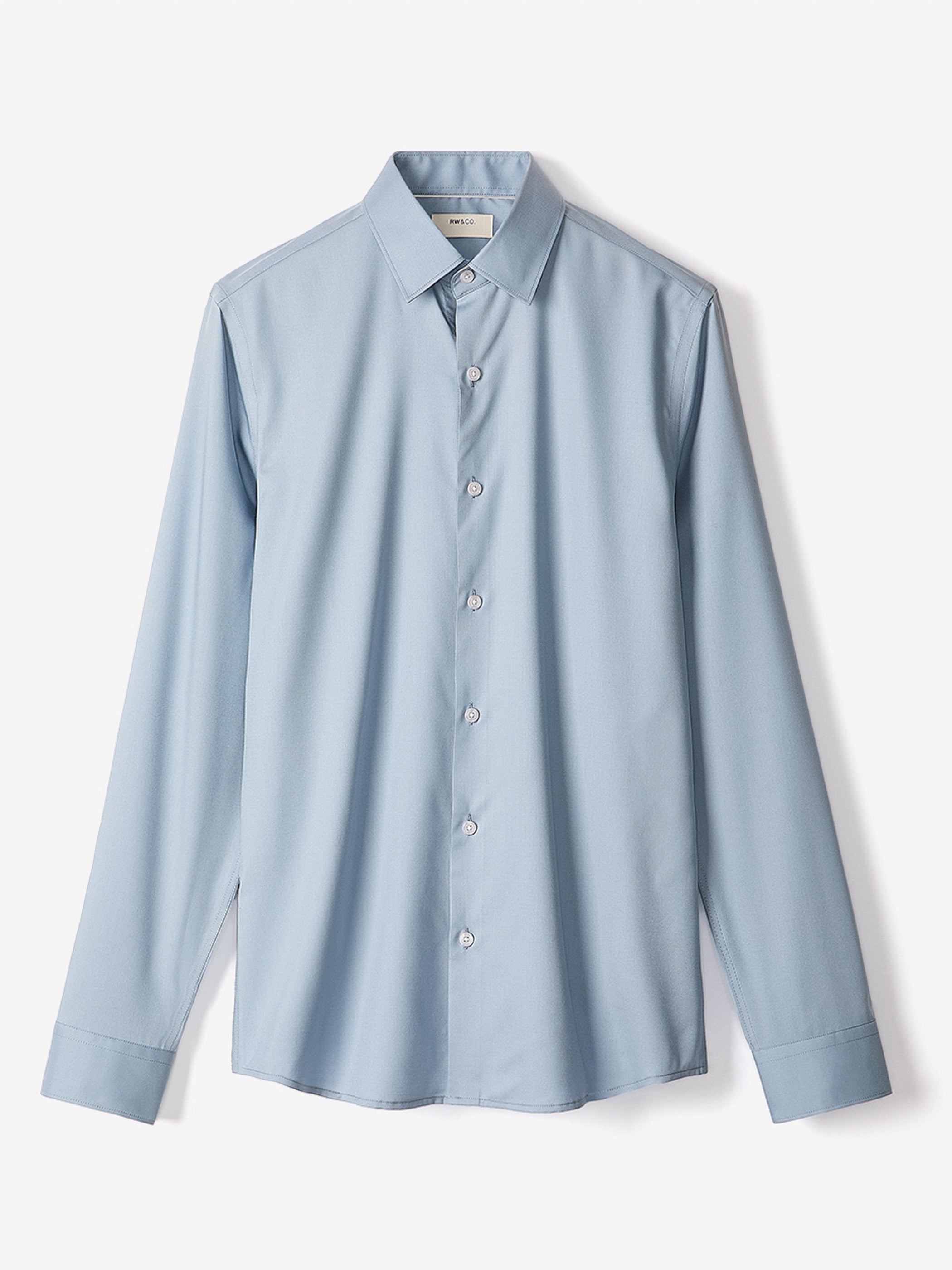 Slim-Fit Solid Twill Dress Shirt