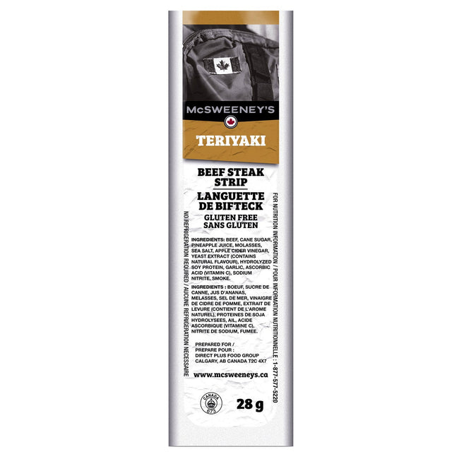 McSweeney’s Teriyaki Beef Steak Strip, 12 × 28 g