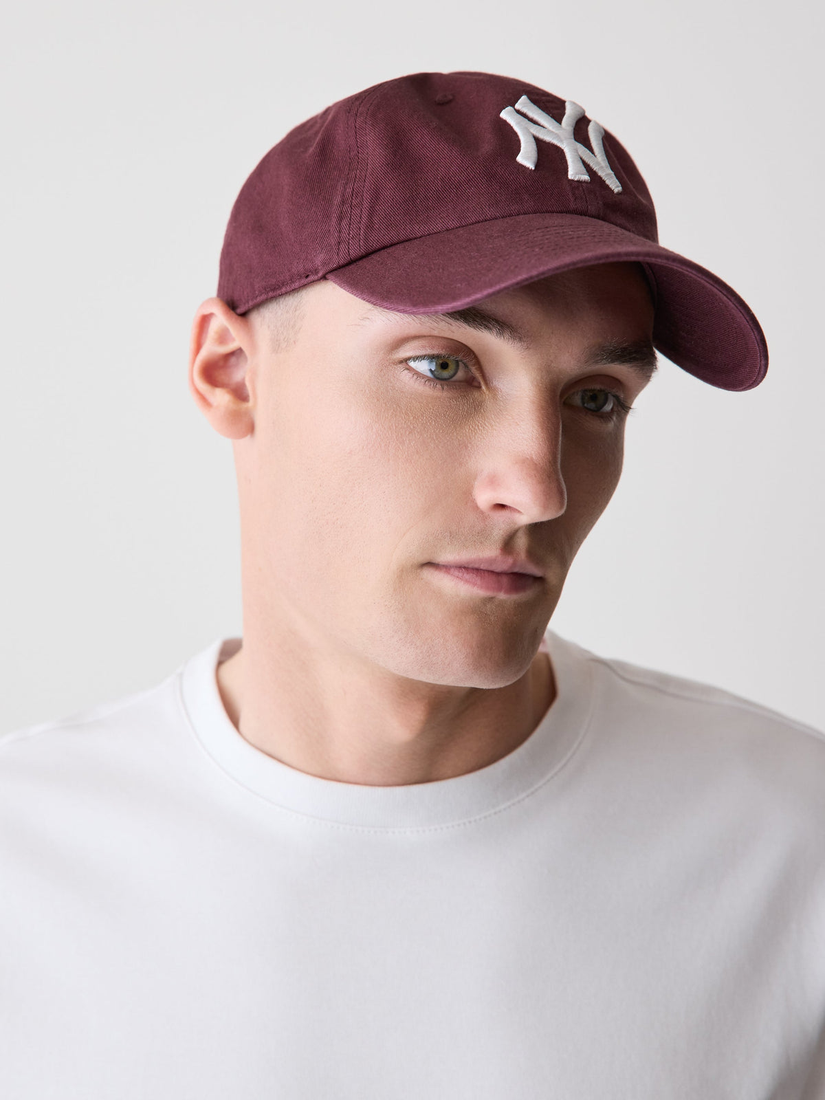 Burgundy Classic '47 Clean Up Cap - NY Yankees
