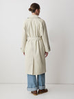 Twill Trench Coat with Removable Belt
