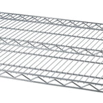 TRINITY 5-Tier Chrome Wire Shelving Rack With Wheels, 60" x 24" x 72"