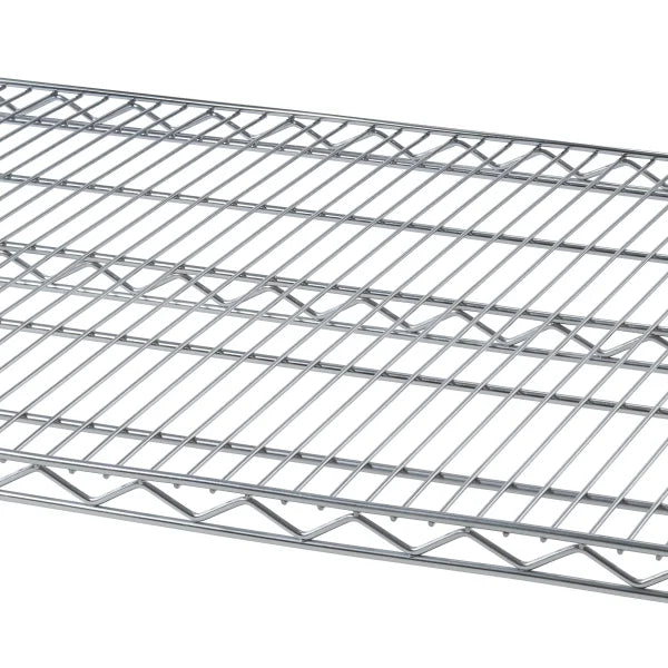 TRINITY 5-Tier Chrome Wire Shelving Rack With Wheels, 60