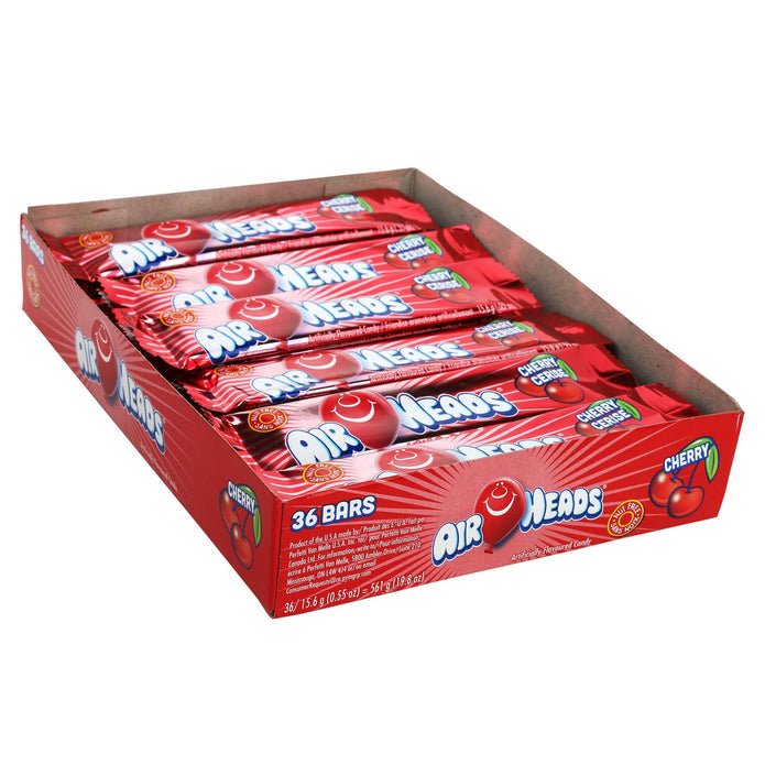 Airheads Individually Wrapped Full Size Bars, Cherry, 36 × 15.6 g