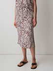 High-Rise Straight Midi Skirt