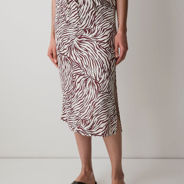 High-Rise Straight Midi Skirt
