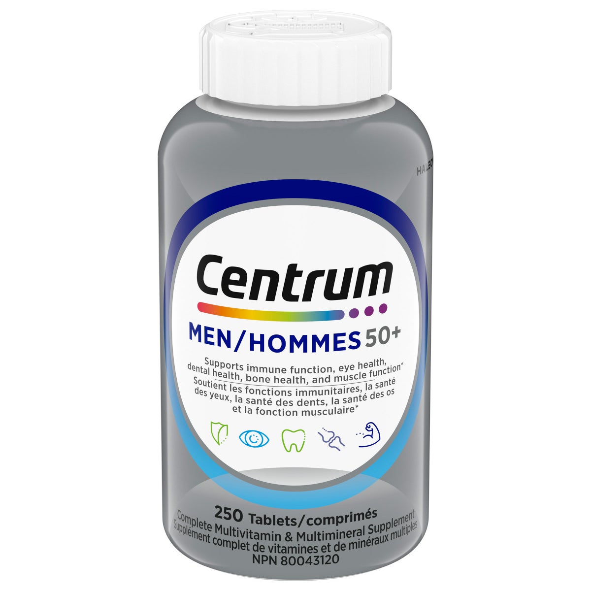 Centrum Complete Multivitamin and Mineral Supplement for Men 50+, 250 Tablets