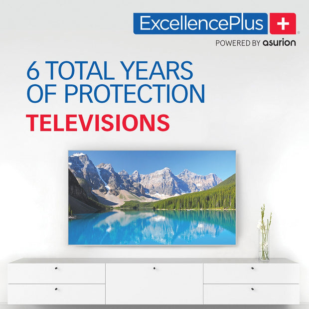 ExcellencePlus+ 4-year warranty. No deductibles and no additional fees for TVs from $500 to $999.99 - Quebec Only