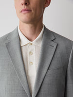 Grey Slim-Fit Wool Suit Blazer
