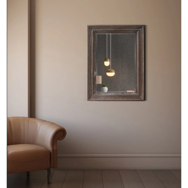 Appollo Enrico Wood Mirror, Oak Finish