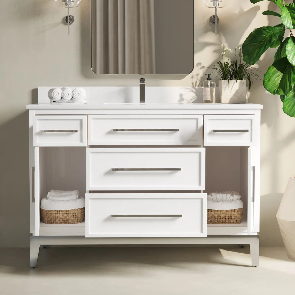 Forestmade Barrington Vanity with Quartz Top in White