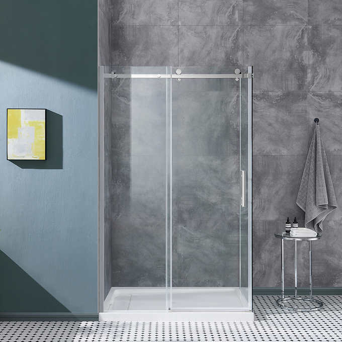 OVE Kelsey 48 in. x 32 in. Corner Shower Kit with Base