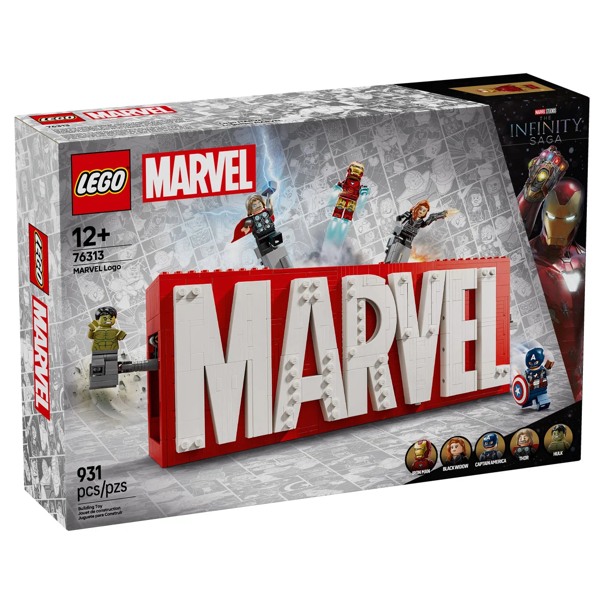 LEGO Marvel: MARVEL Logo & Minifigures Building Toy