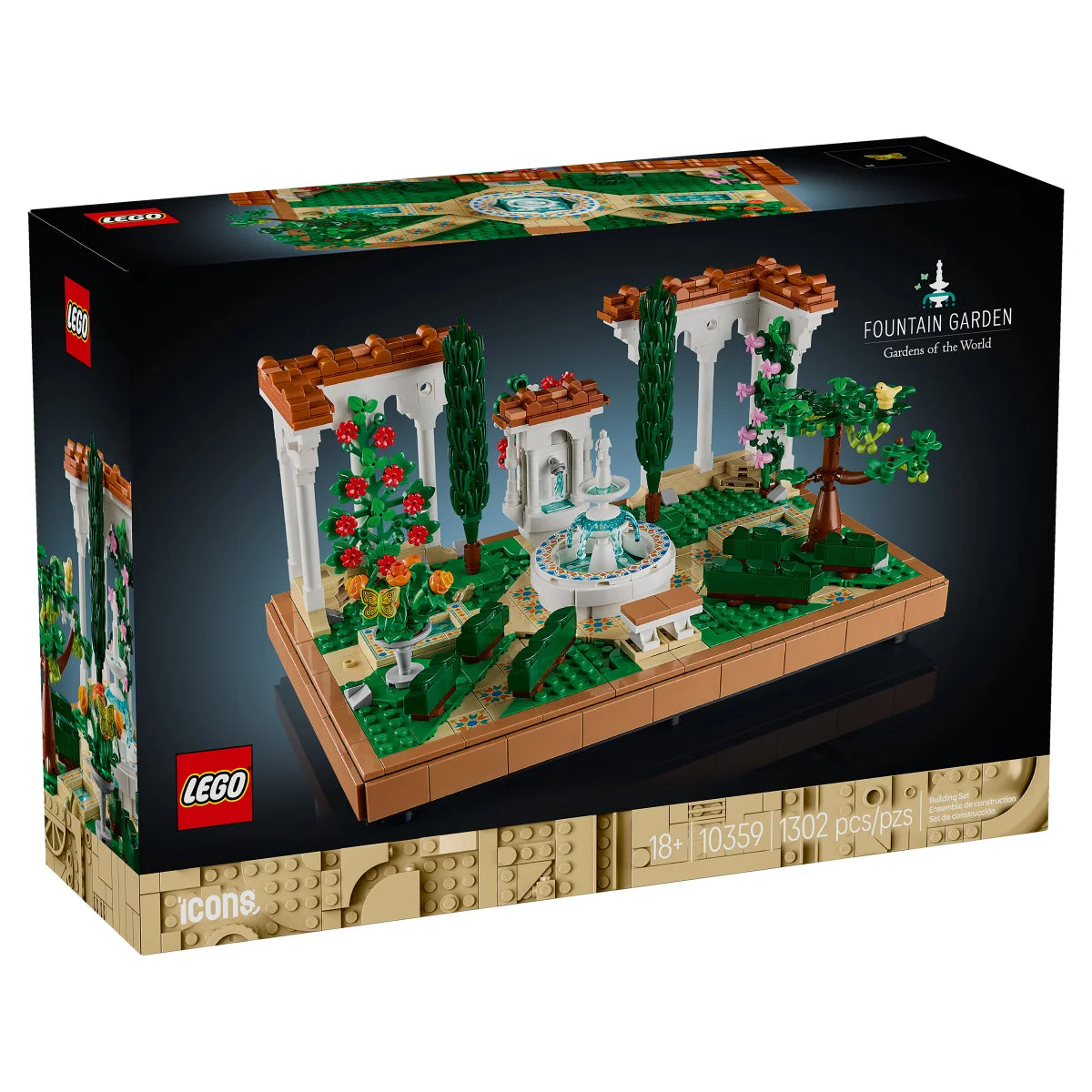 LEGO Icons Fountain Garden Building Set
