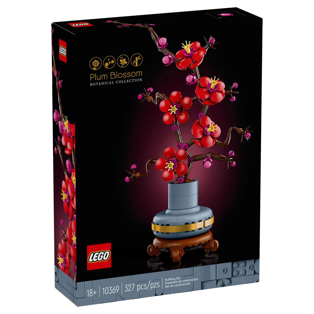 LEGO Icons Plum Blossom Flower Décor Display Set for Office Décor