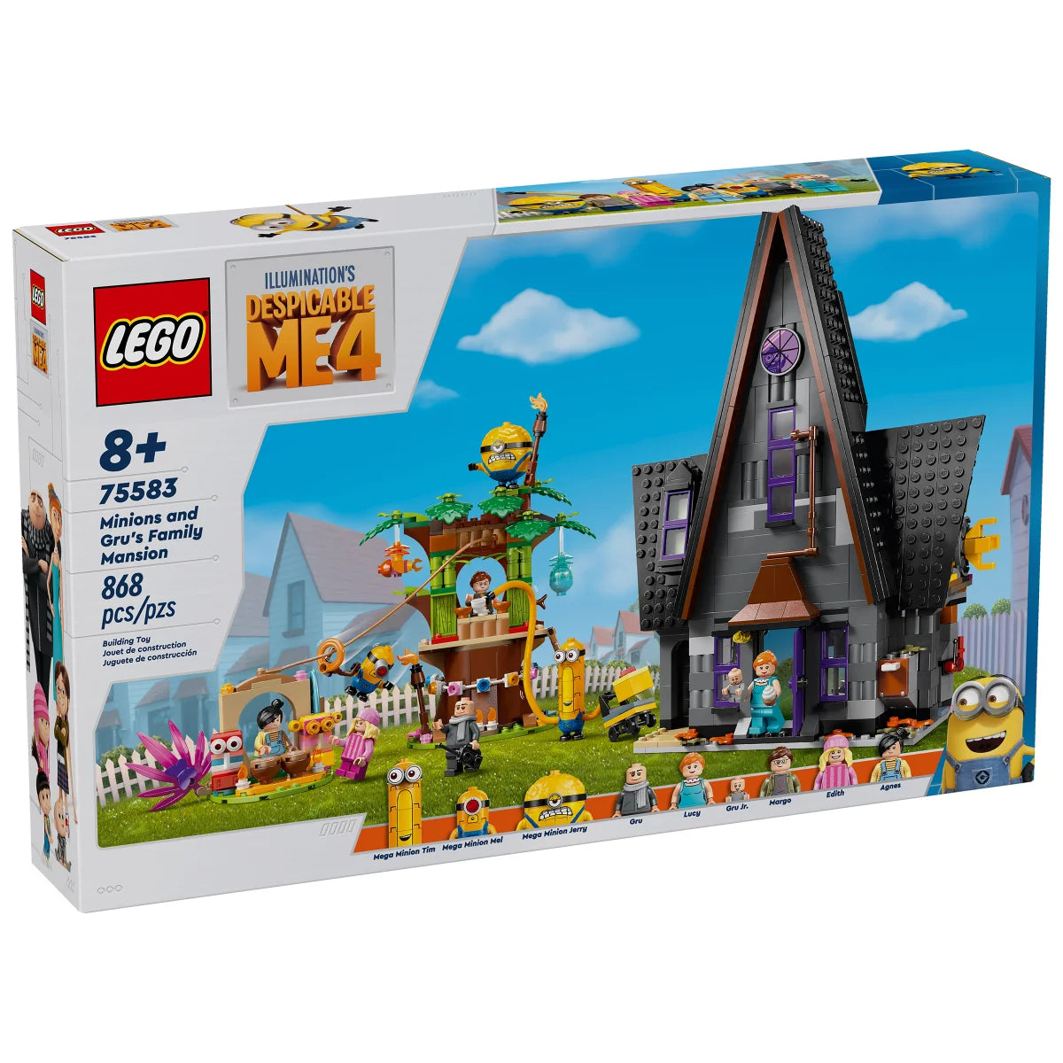 LEGO Despicable Me 4 Minions and Gru's Family Mansion, Minions Toy House
