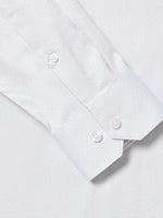 Tailored-Fit Dobby Dress Shirt with Grey Micro Dots